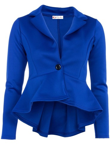 Women peplum blazer long - blazer,