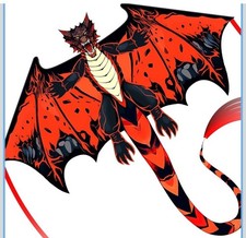 Red Dragon Kite for Kids &