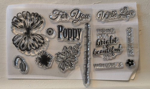 Clear stamp set poppy - clear,