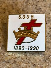 Vtg Masonic SOOB Social Order Of Beauceant Knights Templar 100 Years Brooch Pin