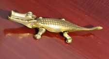 Vintage Brass Alligator Novelty Nut Cracker