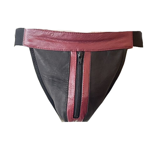Men leather jockstrap black - men's,