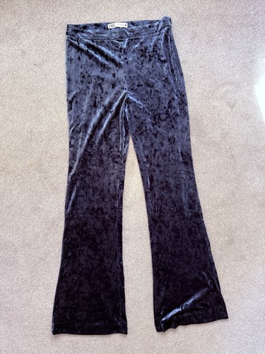 Zara crushed velvet long - crushed, blue