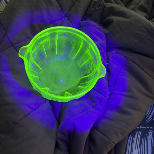 Vintage uranium glass double - uranium,