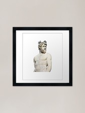 Zeus statue Framed Art Print