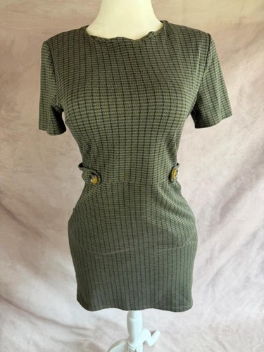 Green dogtooth check mini - tu,