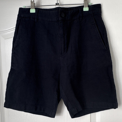 Zara men black linen chino - black,