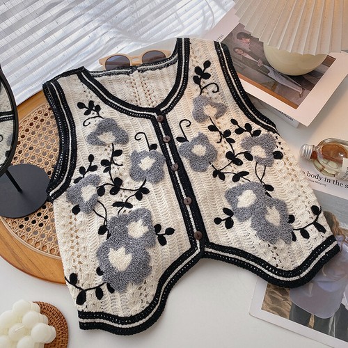 Ladies knitted tank top - tank,