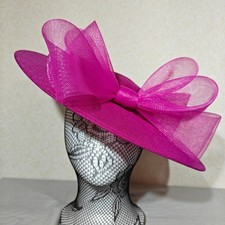 dark pink large fascinator