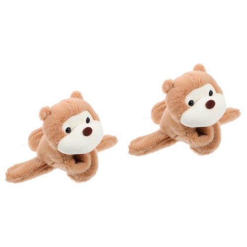 Light brown monkey plush - brown, slap
