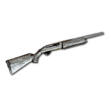 Shotgun pin badge pewter - badge,