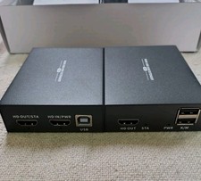 HDMI Extender KVM USB Over Cat6 50m – Remote Keyboard Mouse PC Control 1080P