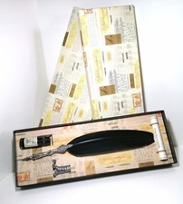 Quill, Ink, Stand & Scroll set