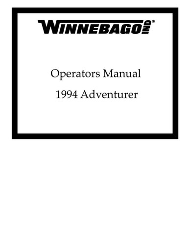 Winnebago adventurer 1994 - winnebago,