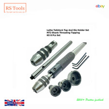 New Lathe Tailstock Tap And Die Holder  Set MT2 Shank Threading Tapping Kit UK