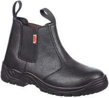 Mens Slip On Steel Toe Work Dealer Boots by BKS Size 3 to 14 UK & STEEL MIDSOLE