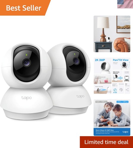 Tapo c210p2 pack pan tilt - 2k, pan/tilt