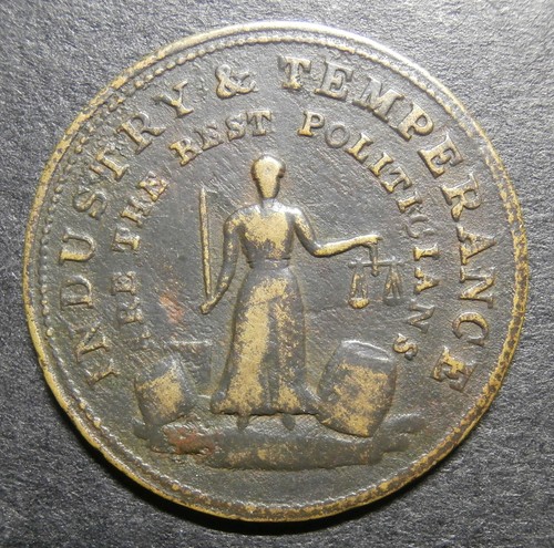 Farthing token hallam grocer - -,