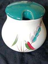DENBY greenwheat mustard pot.