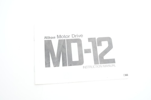 Nikon instruction manual - nikon, md-12