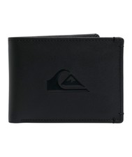Quiksilver Men's Bi-Fold RFID Leather Wallet ~ New Miss Dollar black