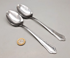 Pair Vintage Viners Stainless Steel Table Serving Spoons - Dubarry  20.5cm