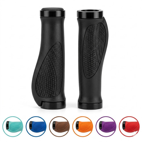 Soft rubber bicycle grips - rubber,