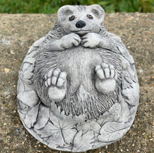 Funny hedgehog statue for garden ornament Concrete animal figurine Outdoor decor