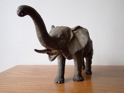 Vintage painted cast metal