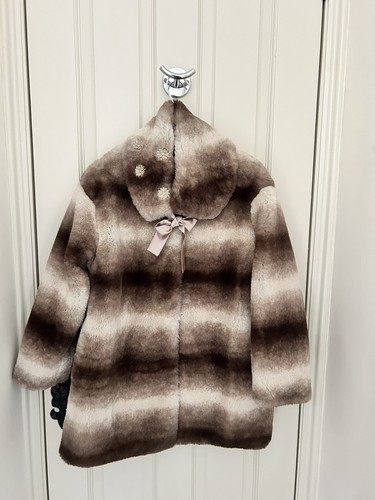 Monnalisa faux fur coat age - monnalisa,