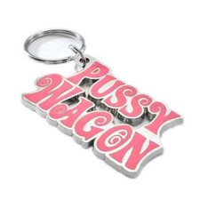 PUSSY WAGON Kill Bill Movie, Zinc Alloy Keychain Pink Letter Key Ring Car Gift
