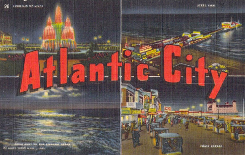 Vtg postcard atlantic city - atlantic,