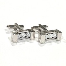 White golf balls cufflinks - golf,