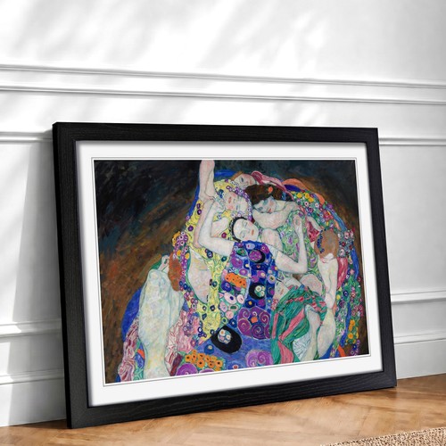 The maiden gustav klimt framed - maiden,