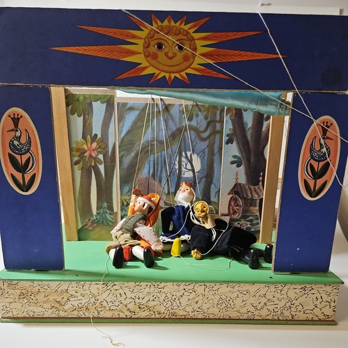 Vintage string puppets wooden - vintage,