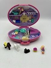 Vintage RARE Polly Pocket Toy Palomino Pony Horse Parade Bluebird 1995 ClamShell
