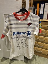 RICHARD WIGGLEWSORTH SARACENS SIGNED RUGBY SHIRT. Size MEDIUM. COA. VGC Free PP