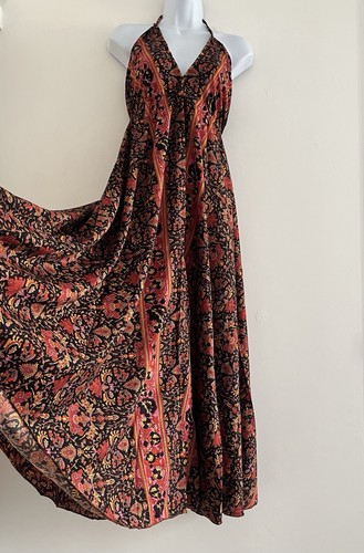 Bohemian dress silk hippie - dress,