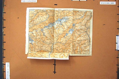 Original old antique print - old,
