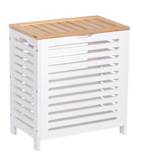 Large White Chic Wood Laundry