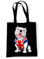 BRITISH BULLDOG TOTE  SHOULDER BAG - Union Jack Bull Dog - Choice Of Colours