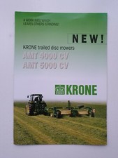 KRONE AMT4000CV AMT5000CV TRAILED DISC MOWER SALES BROCHURE 