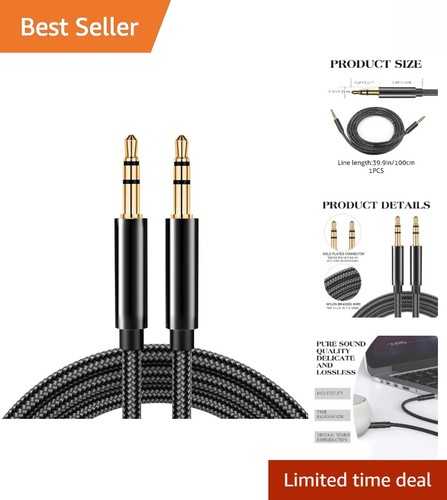 Braided 5mm audio cable - braided,