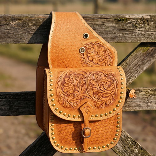 Horse saddle bag leather - saddle,
