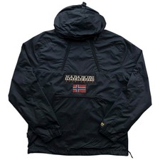 Napapijri Cordura Rainforest Mens Jacket XL Black Anorak Winter Pull On