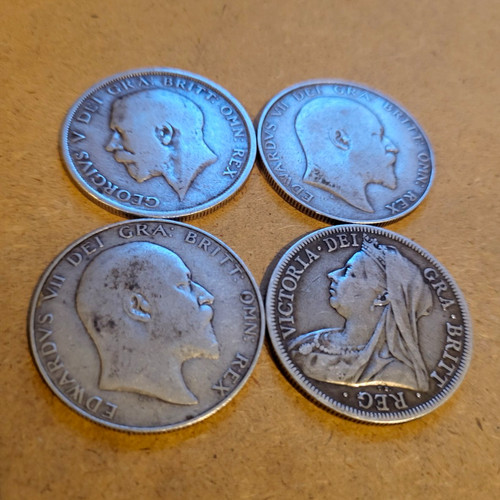 British half crown - 4x, coin