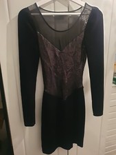 Miss Selfridges Velvet Sequined Dress Size 8