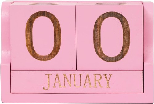 Wooden desk calendar - wooden,