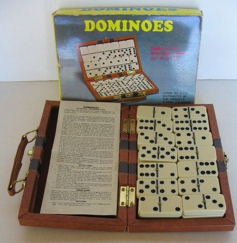 Vtg dominoes double six game - vtg.,