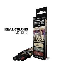 AK Interactive Real Color Acrylic Markers German Tanks 3 Piece Pen Set - RCM107